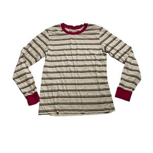 Zine Rainbow Pride Striped Vintage Y2K Style Long Sleeve Shirt T-Shirt Medium